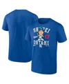 Fanatics Men's Shohei Ohtani Royal Los Angeles Dodgers Hometown Caricature T-shirt In Royal