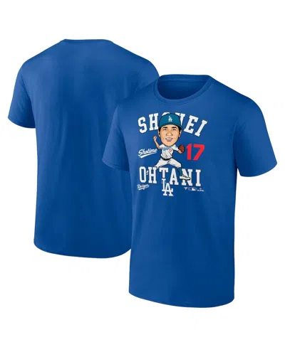Fanatics Men's Shohei Ohtani Royal Los Angeles Dodgers Hometown Caricature T-shirt