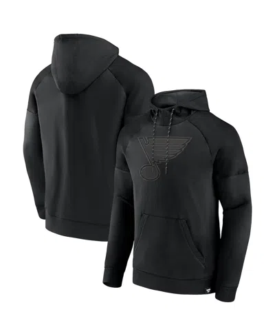 Fanatics Men's St. Louis Blues Black Ice Defender Raglan Pullover Hoodie