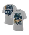 Fanatics Men's Steel Los Angeles Dodgers 2025 World Series Champions Locker Room Replica T-shirt In Gray