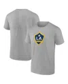 Fanatics Men's Steel Los Angeles Galaxy Logo T-shirt In Steel