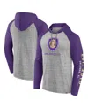 Fanatics Men's Steel Orlando City Sc Deflection Raglan Pullover Hoodie In Steel