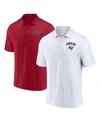 Fanatics Men's Tampa Bay Buccaneers Lockup Two-pack Polo Set In Cardinal,white
