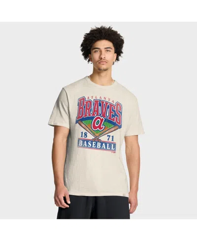 Fanatics Men's Tan Atlanta Braves Stadium Slub T-shirt In Brown