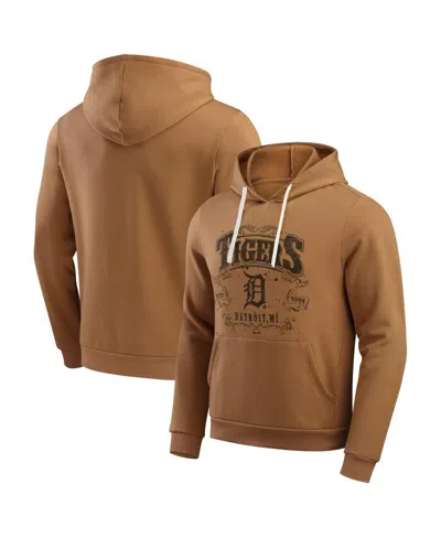 Fanatics Men's Darius Rucker Collection By Tan Lsu Tigers Camp Fleece Tri-blend Pullover Hoodie In Brown