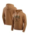 Fanatics Men's Tan Los Angeles Dodgers Camp Fleece Pullover Hoodie In Tan