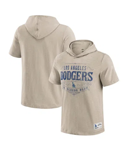 Fanatics Men's Tan Los Angeles Dodgers Hooded T-shirt In Brown