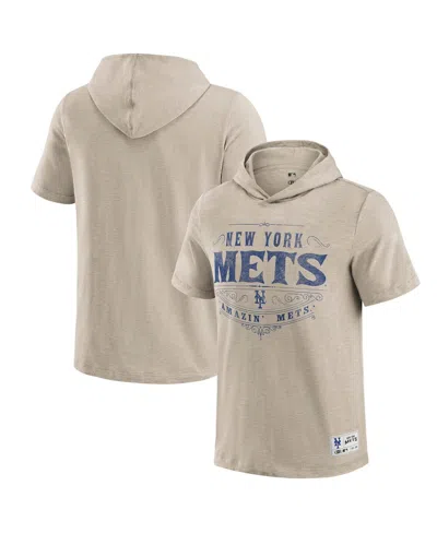 Fanatics Men's Tan New York Mets Hooded T-shirt In Brown