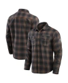 Fanatics Men's Tan Seattle Mariners Classic Flannel Long Sleeve Button-up Shirt In Tan