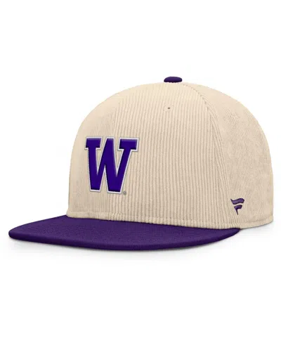 Fanatics Men's Tan Washington Huskies Catcher Snapback Hat In Brown