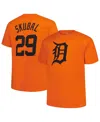 Fanatics Men's Tarik Skubal Orange Detroit Tigers Big Tall Name Number T-shirt In Orange