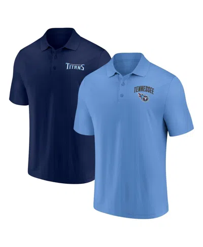 Fanatics Men's Tennessee Titans Lockup Two-pack Polo Set In Navy