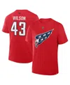 Fanatics Men's Tom Wilson Red Washington Capitals Authentic Stack Name Number T-shirt In Red
