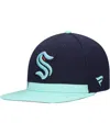Fanatics Men's True Navy Seattle Kraken Pro Locker Room Snapback Hat