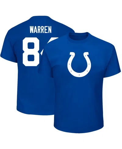 Fanatics Men's Tyler Warren Indianapolis Colts #84 Classic-fit T-shirt In Multi