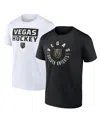Fanatics Men's Vegas Golden Knights Serve Combo Pack T-shirt In Black,white