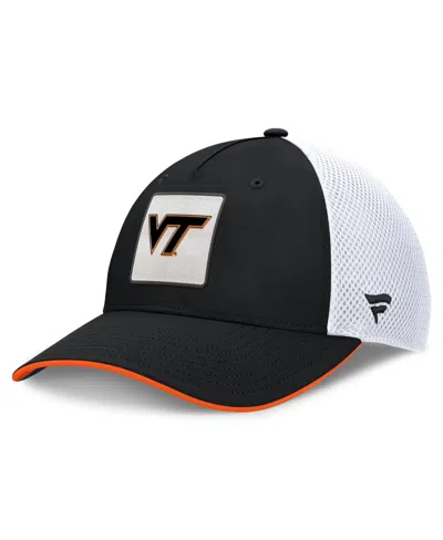 Fanatics Men's Virginia Tech 5-panel Matter Flex Baseball Cap In Black,white