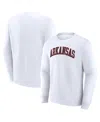 Fanatics Men's White Arkansas Razorbacks Short Name Pullover Sweatshirt In White