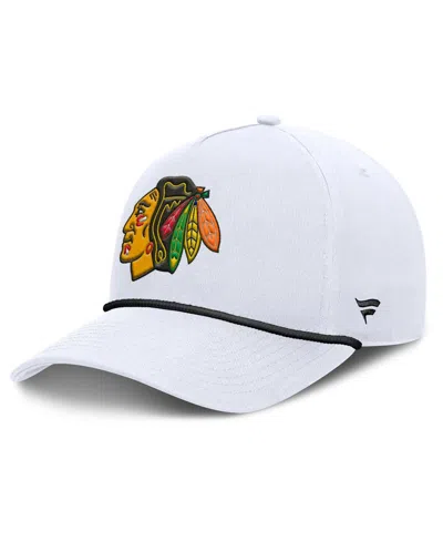 Fanatics Men's White Chicago Blackhawks Rope A-frame Adjustable Hat