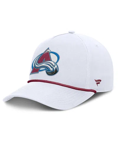 Fanatics Men's White Colorado Avalanche Rope A-frame Adjustable Hat