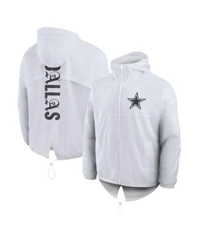 Fanatics Men's White Dallas Cowboys Type Play Down Full-zip Jacket