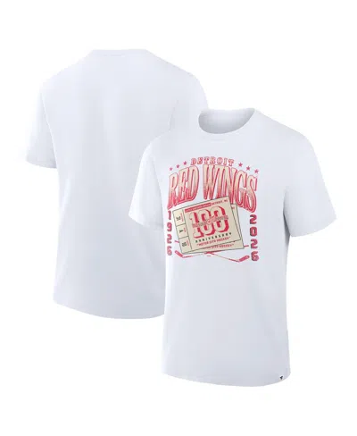 Fanatics Men's White Detroit Red Wings Centennial Legacy T-shirt