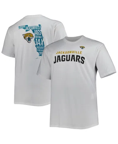Fanatics Men's White Jacksonville Jaguars Big Tall Hometown Collection Hot Shot T-shirt