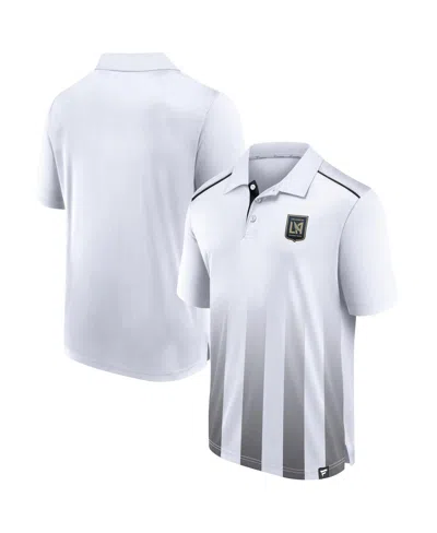 Fanatics Men's White Lafc Line Up Fade Polo Shirt In White,black