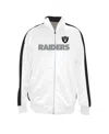 Fanatics Men's White Las Vegas Raiders Big Tall Tricot Full-zip Track Jacket In White