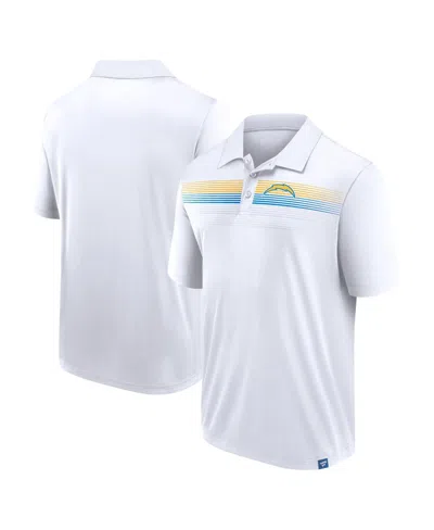 FANATICS MEN'S WHITE LOS ANGELES CHARGERS BIG TALL SUBLIMATED POLO