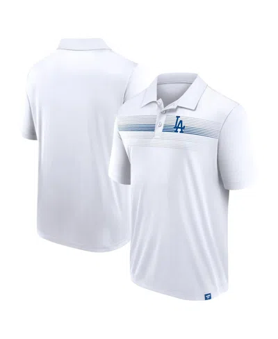Fanatics Men's White Los Angeles Dodgers Big Tall Victory For Us Interlock Polo Shirt In White,royal