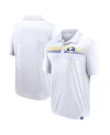 Fanatics Branded White Los Angeles Rams Victory For Us Interlock Polo In White