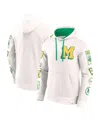 Fanatics Men's White Minnesota North Stars Vintage Letterman Pullover Hoodie In White