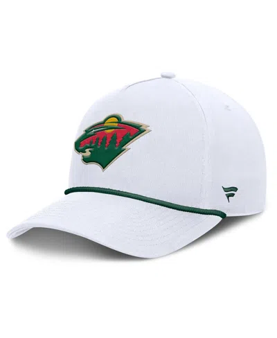 Fanatics Men's White Minnesota Wild Rope A-frame Adjustable Hat