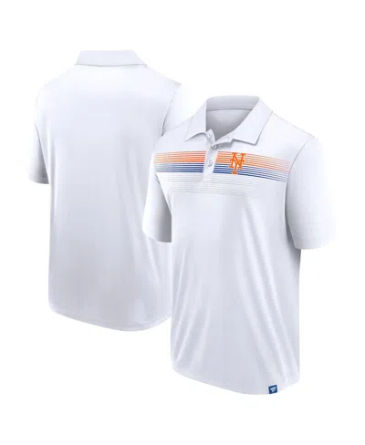 Fanatics Men's White New York Mets Big Tall Victory For Us Interlock Polo Shirt In White,royal