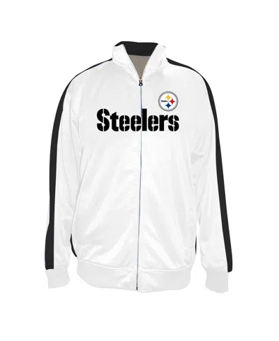 Fanatics Men's White Pittsburgh Steelers Big Tall Tricot Full-zip Track Jacket
