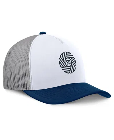 Fanatics Men's White San Diego Fc On Deck A-frame Trucker Adjustable Hat