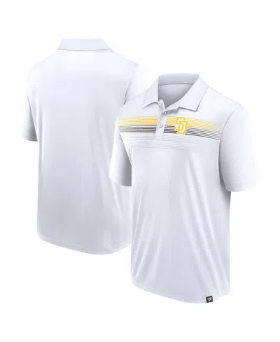 Fanatics Men's White San Diego Padres Big Tall Victory For Us Interlock Polo In White,brown