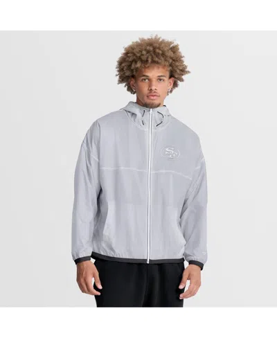 Fanatics Men's White San Francisco 49ers Type Play Down Full-zip Jacket In Gray