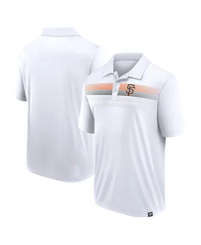Fanatics Men's White San Francisco Giants Victory For Us Interlock Polo In White,black