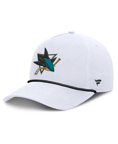 Fanatics Men's White San Jose Sharks Rope A-frame Adjustable Hat