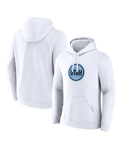 Fanatics Men's White Utah Hockey Club Draft Logo Pullover Hoodie