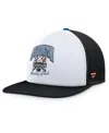 Fanatics Men's White/black Washington Capitals Decades Collection Foam Front Snapback Hat In White,black