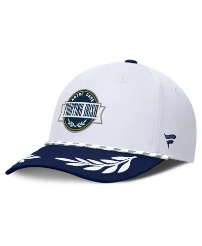 Fanatics Men's White/navy Notre Dame Fighting Irish Admiral Adjustable Hat In Multi