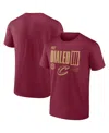 Fanatics Men's Wine Cleveland Cavaliers 2025 Central Division Champions Locker Room T-shirt In Wine