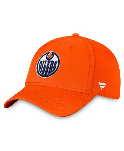 Fanatics Men's Wisconsin Badgers Stretch Fit Structured Baseball Cap In Orange