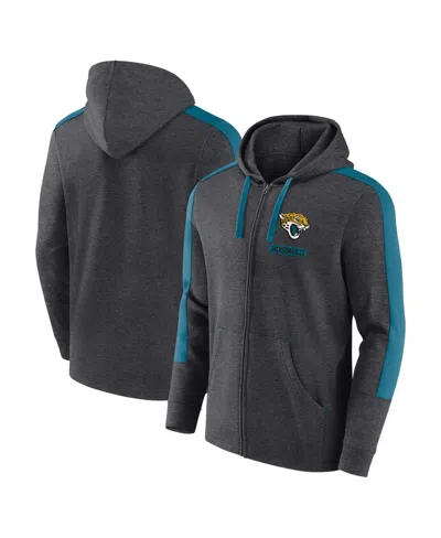 Fanatics Men's Heather Charcoal Jacksonville Jaguars Gains Full-zip Hoodie