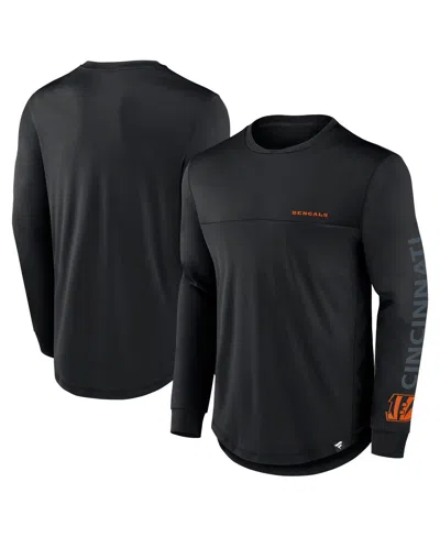 Fanatics Men'sâ Black Cincinnati Bengals Blackout Long Sleeve T-shirt
