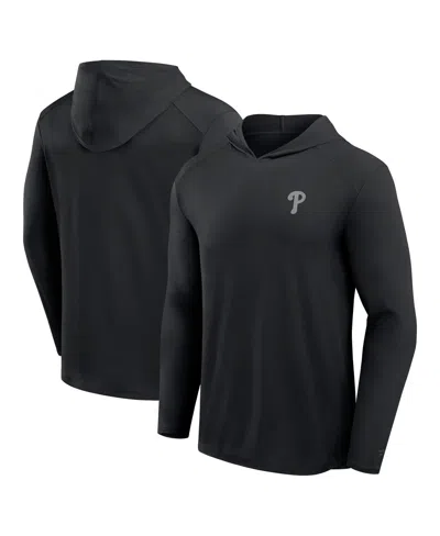 Fanatics Men'sâ Black Philadelphia Phillies Front Office Power Mono Long Sleeve Hoodie T-shirt