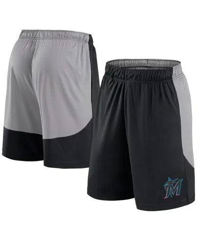 FANATICS MEN'SÂ BLACK/GRAY MIAMI MARLINS GO HARD SHORTS